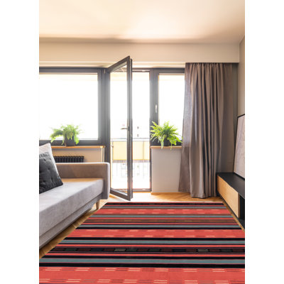 Bohemian Wool Striped Indoor Rug
