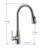 Topcraft Stainless Steel Single Handle Pull-Down Sprayer Kitchen Sink Faucet with 360° Swivel Spout