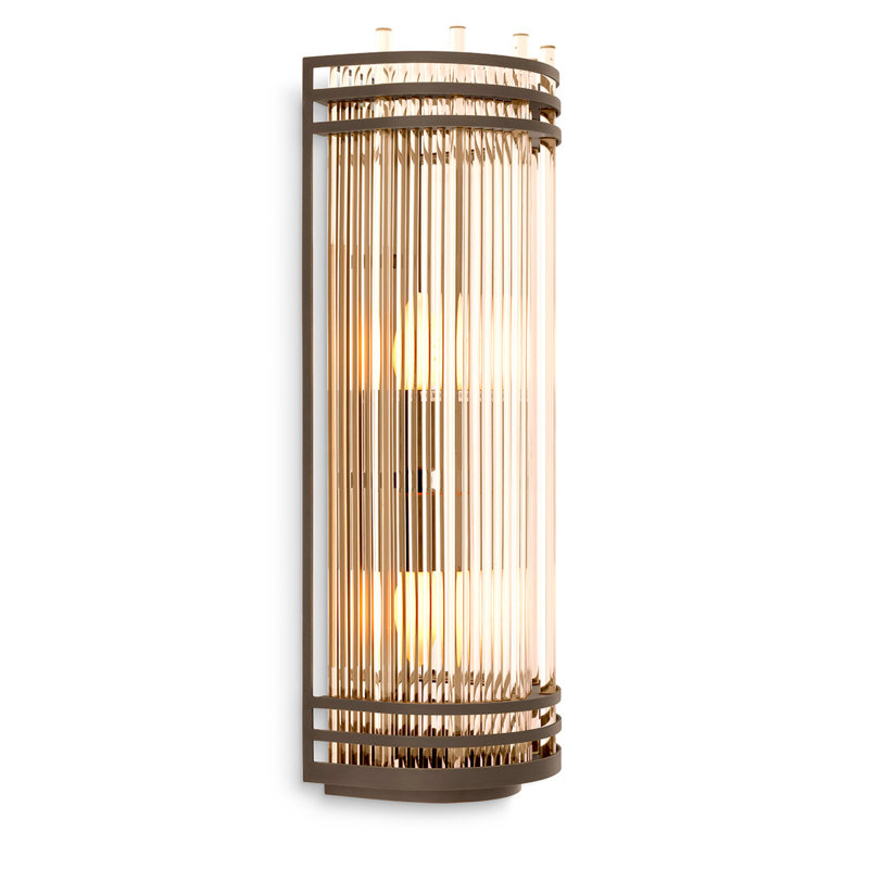 Gulf 2 - Light Flush Mounted Sconce, 21" H x 7" W x 6" D, Bronze
