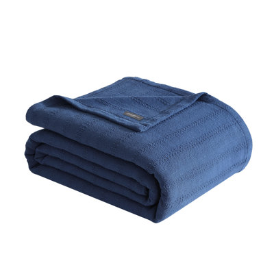 Varigated Eddie Bauer Variegated Weave Stripe Cotton Reversible Blanket