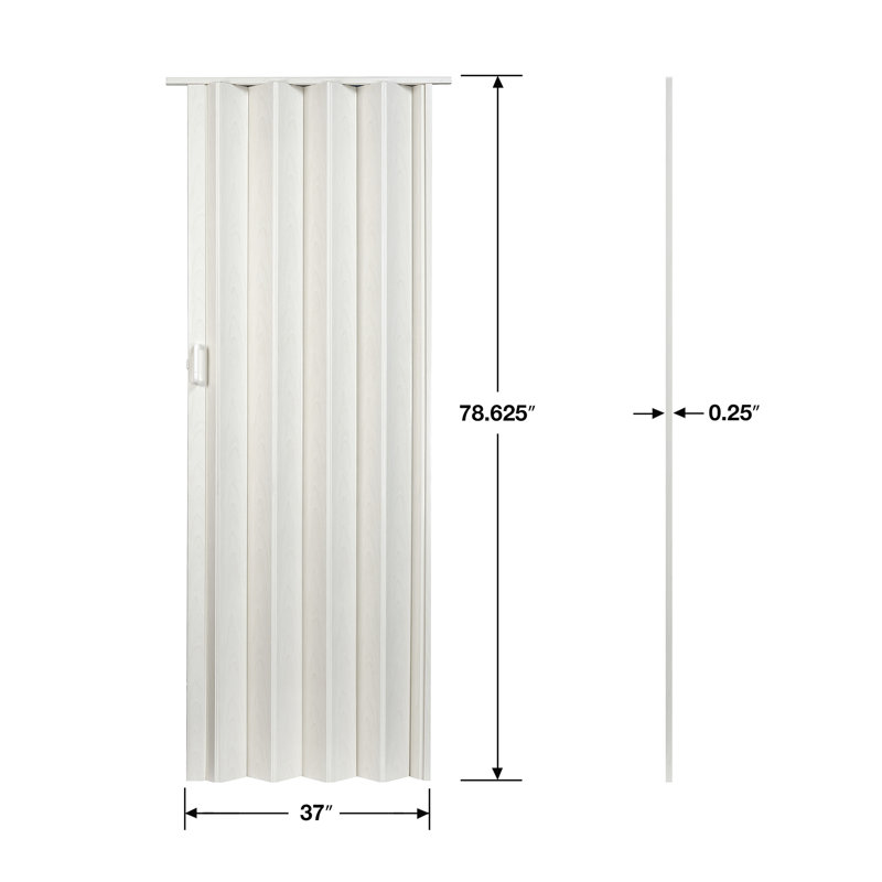 Porte accordéon affleurante en PVC Oakmont Spectrum, Bois de frêne blanc