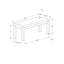 Banc rectangulaire rembourré beige et brun de 42 po de style transitionnel avec pieds en bois massif pour la salle à manger