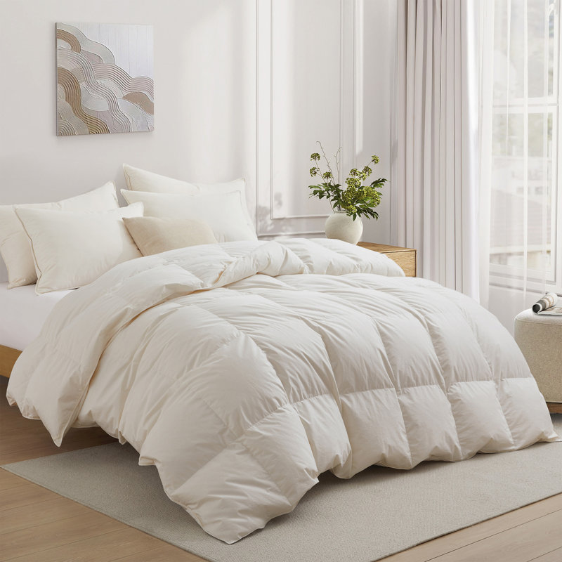 Édredon 90% duvet blanc toutes saisons, Très grand lit