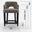 Upholstered Wooden Frame Bar Stool-165653596