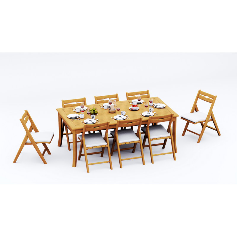 Ensemble de table d'extérieur rectangulaire L 83 po Bormann, 8