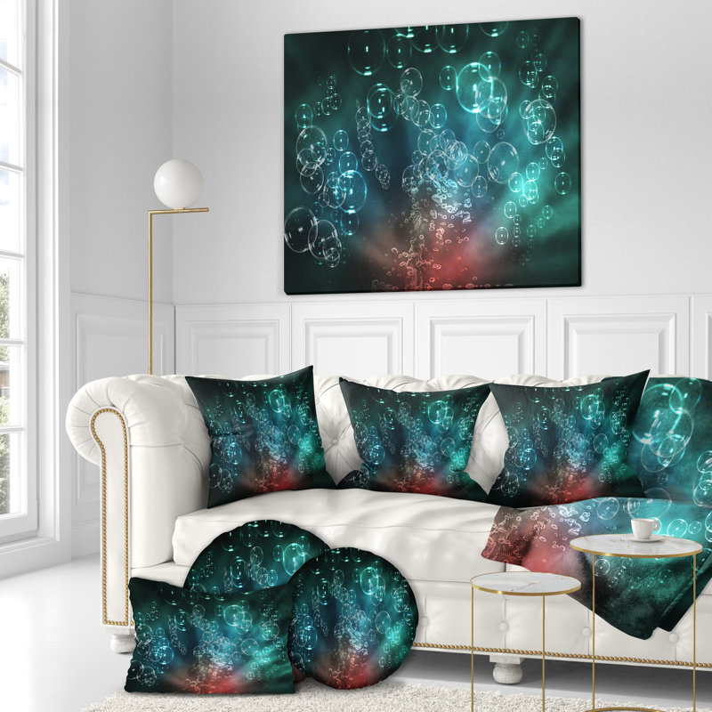 Impression d’art graphique sur toile tendue sous l’eau bubbles, H 30 po x l 40 po x P 1,5 po