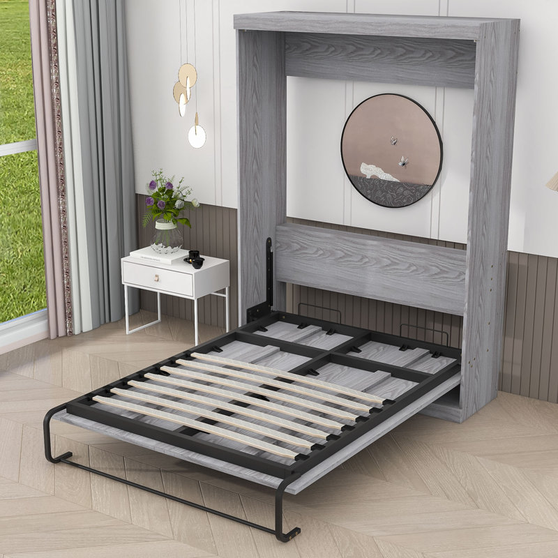 Lit escamotable en bois Orshal, Double