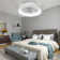 20 In. Indoor Ceiling Fan With Light Remote And App Control, 6 Wind Speeds Smart Modern Ceiling Fan For Bedroom