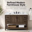 Meuble-lavabo simple autoportant Floyd de 48 po avec comptoir en pierre reconstituée-892150580