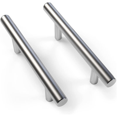 Mega Handles 25 Pack 5" Round Cabinet Pulls | Stainless Steel Hardware for Kitchen, Bathroom, Wardrobe & Drawer Doors | Easy Installation Included
