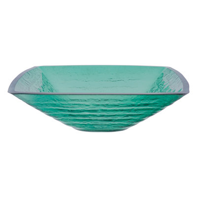 Lavabo de salle de bain vasque carré en verre givré