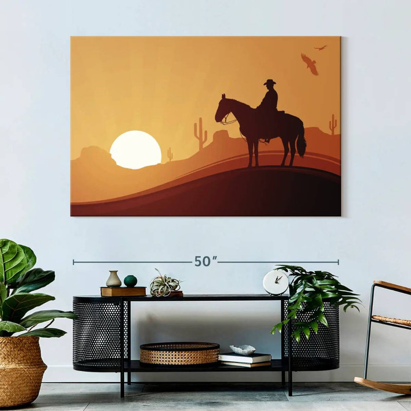 Lelar Desert Cowboy, 34" H x 51" W