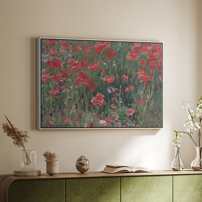 Botanique rétro - XCIX, H 27 po x l 41 po x P 2 po, Toile avec cadre blanc