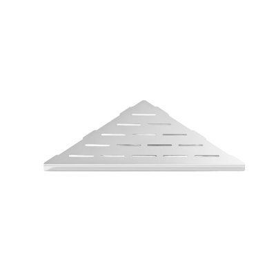 Stainless Steel Corner Shower Shelf Wall Mounted for Bathroom Kitchen, Brushed Nickel 25 cm