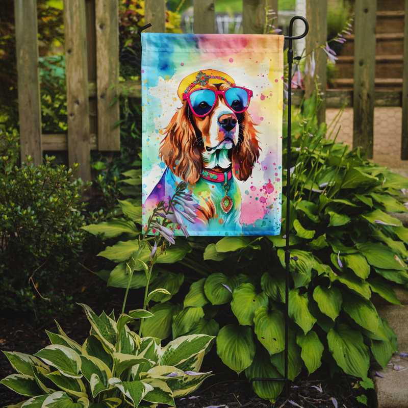Drapeau de jardin Hippie Dawg, Épagneul Cavalier