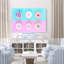 Beignets en pastel, demi-douzaine, bleu, rose, glaçage-505609968