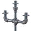 Porte-bougie gris sable