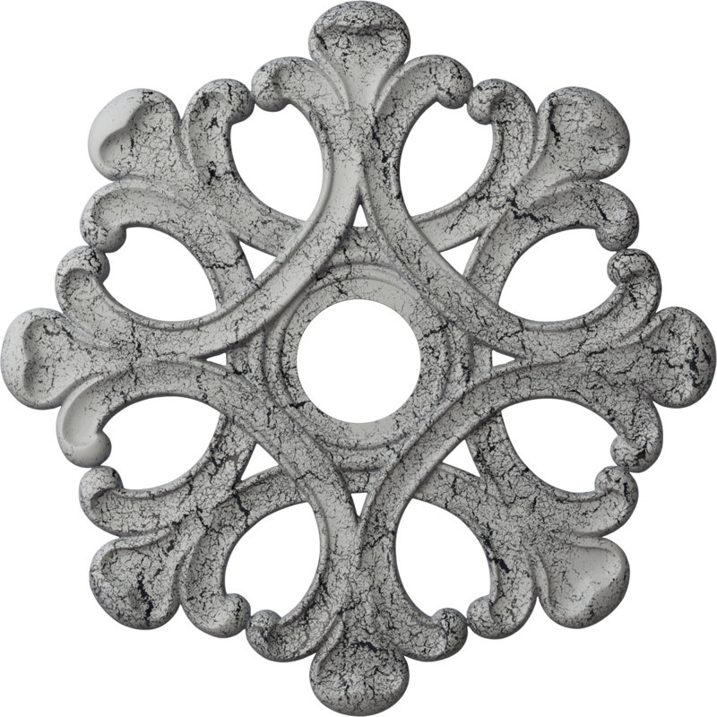 Médaillon de plafond Endurathane Raynor, DE 20 5/8 po x P 1 3/8 po (convient aux auvents jusqu'à 6 po), fini acajou brossé peint à la main