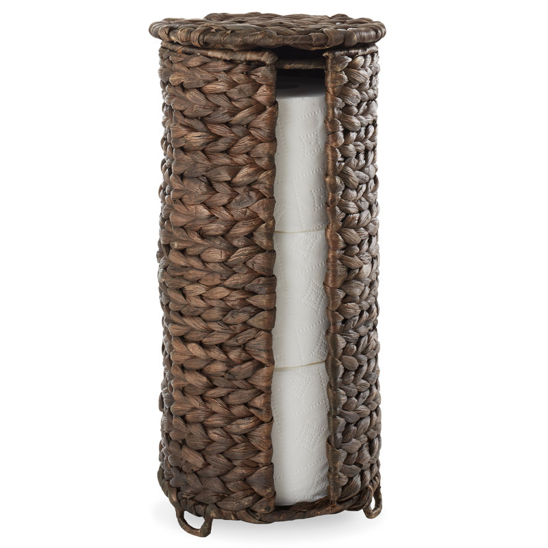 Toilet Paper Roll Holder Stand - Espresso, Bathroom Tissue Storage, Brown