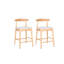 Tabourets de comptoir en bois massif de style moderne Mid-Century 24 po, tabourets de comptoir rembourrés avec pieds en bois pour îlot de cuisine Bar (structure et coussin)-974948027-974948006