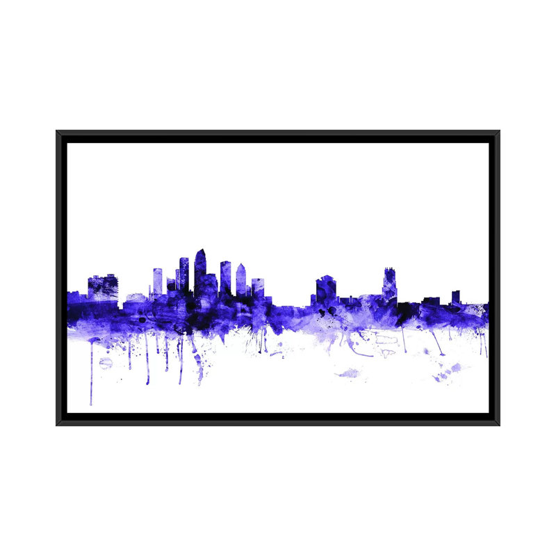 « tampa, floride horizon » par michael tompsett, impression sur toile tendue, H 18 po x l 26 po x P 1,5 po, Pas de tapis