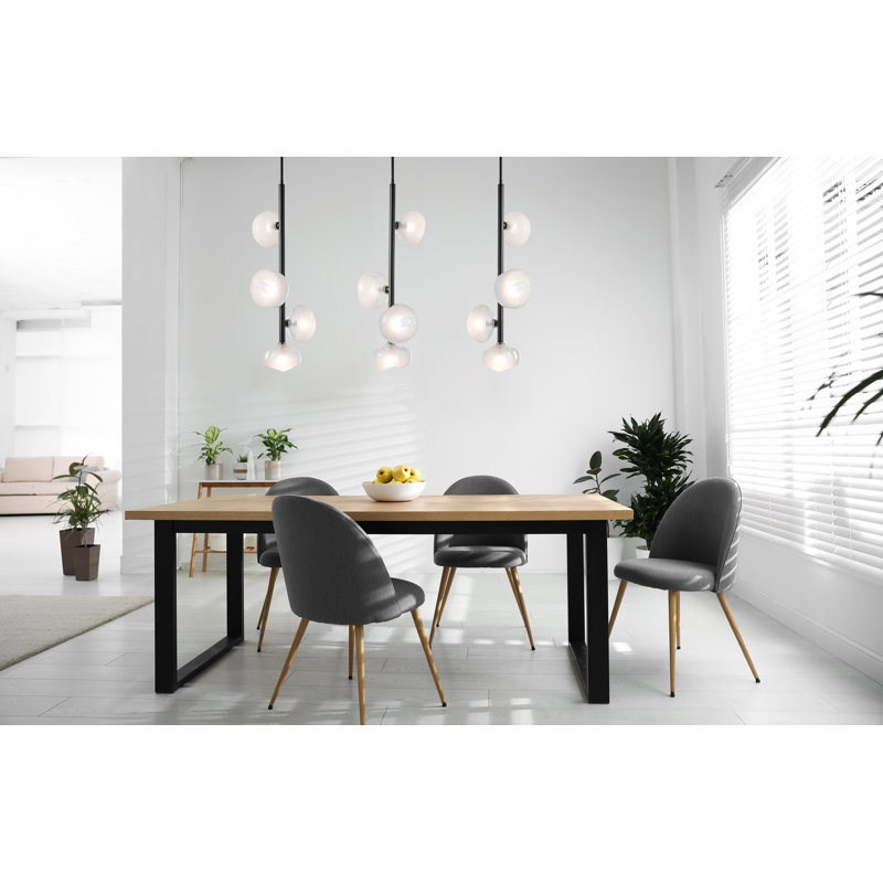 Ume 4 - Light Cluster Novelty Pendant, Frosted, Oil Rubbed Bronze