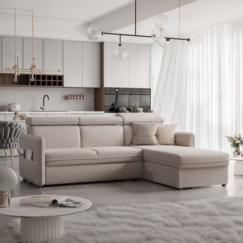 3 Seater Sofa Bed, Beige