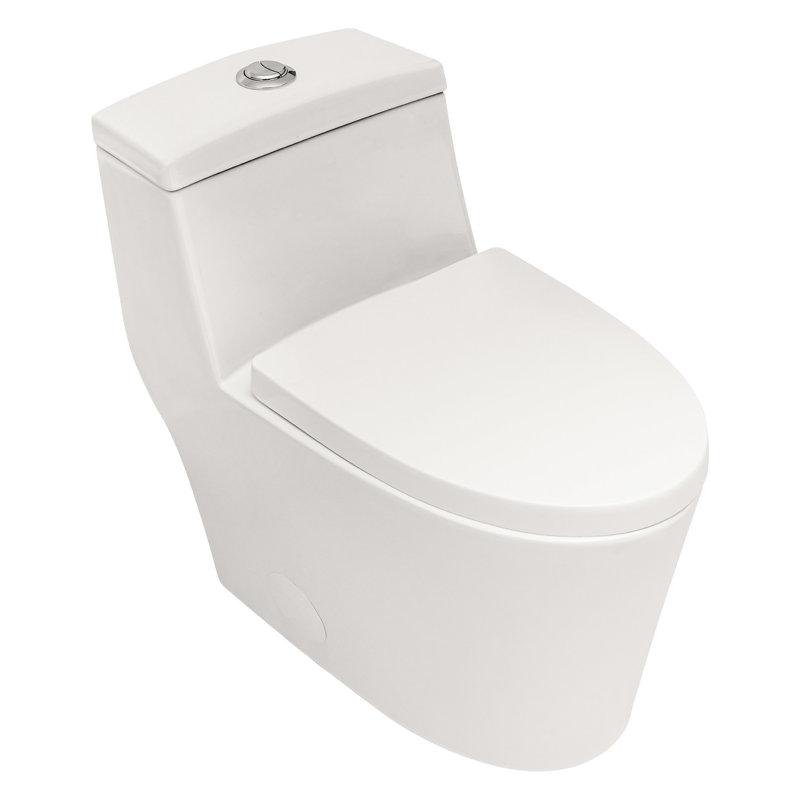 Ceramic Dual Flush Toilet With Glaze And Quiet Seat One Function Silent