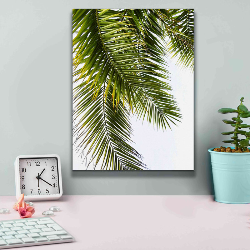 «Palm Leaves» par Lexie Greer, H 16 po x l 12 po x P 0,75 po