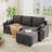 L-Shaped Sleeper Sofa with Storage Chaise Pull-Out Bed