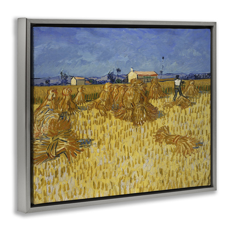 Art mural sur toile Van Gogh, H 17 po x l 21 po, Cadre flottant gris lustré
