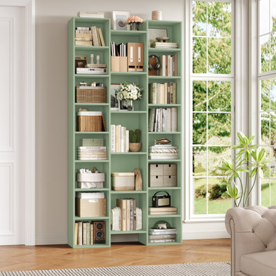 Beetner 71.3''H 8-Tier Cube Bookcase, Media Storage Shelves (Adjustable Shelves)