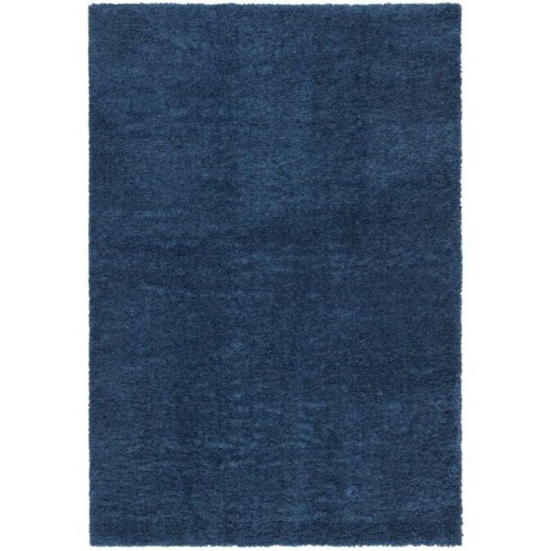 Brittney Performance solid color shag rug, Rectangle 2 pi x 3 pi, Navy