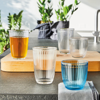 Ribbed Drinking Glass
