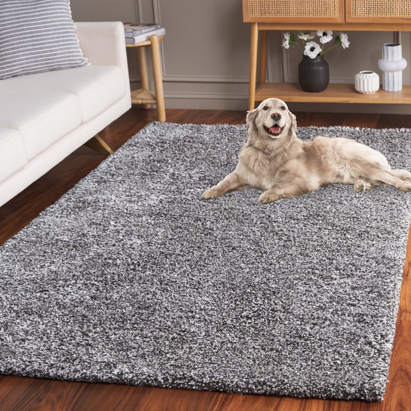 Tapis gris touffeté à la main Billie-Faith, Rectangle 5 pi x 8 pi