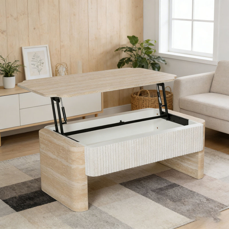 Table basse à plateau relevable