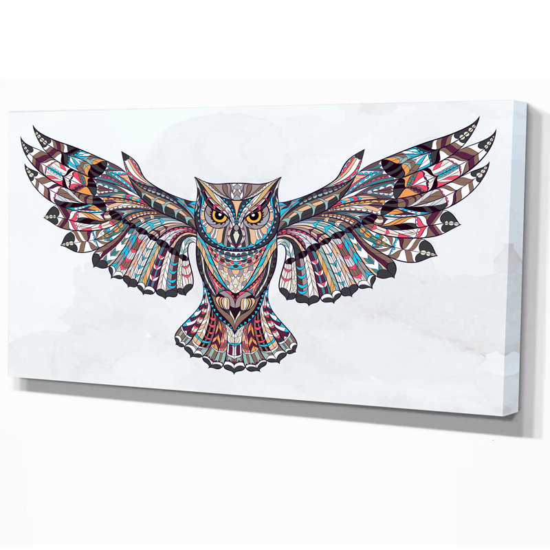 Animaux «Owl on the Grudge», impression, H 16 po x l 32 po x P 1 po, Toile tendue