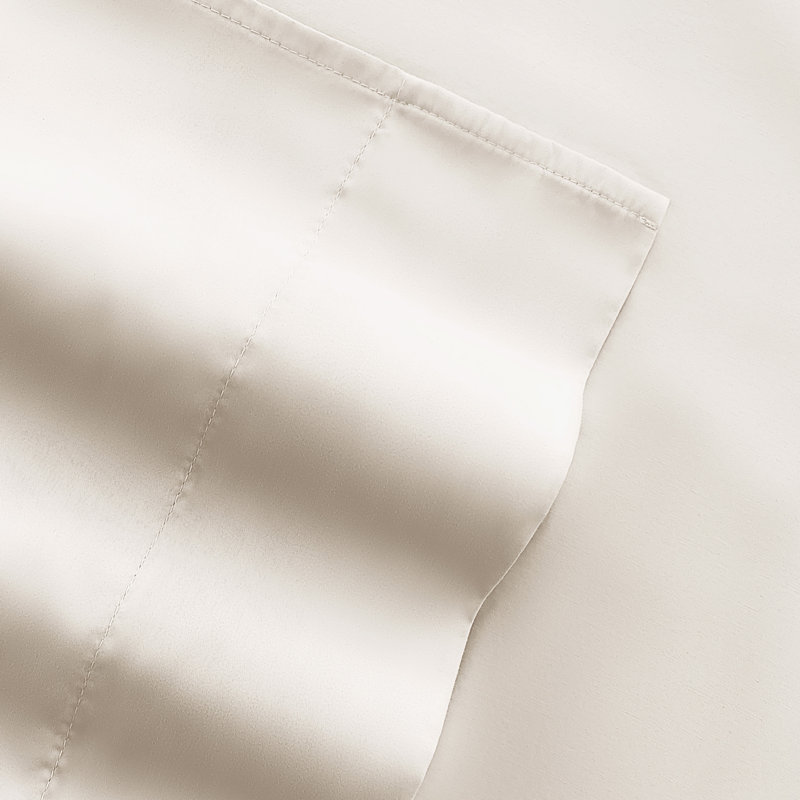 Solid Microfiber Ultra Soft Sheet Set, Ivory, Queen Sheet Set with 2 Pillowcases