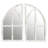 Arched Wood Framed Window Pane Wall Mirror