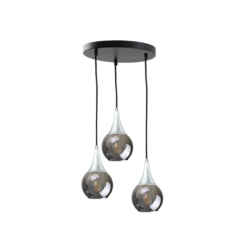 Creason 3 - Light Cluster Pendant, Grey, Black/Silver