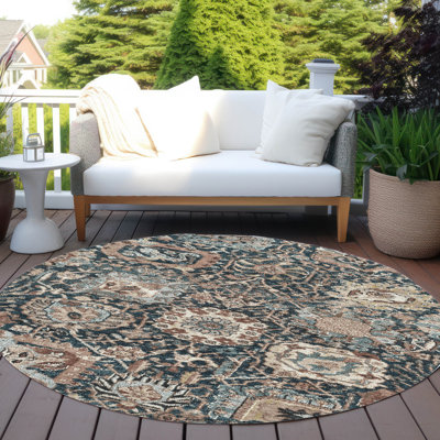 Machine Washable Indoor/Outdoor Christain ACN1325 Taupe Rug