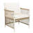 5-Piece Patio Extendable Wooden Dining Table Set with 4 PE Wicker Chairs