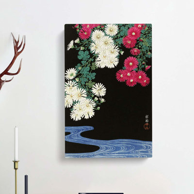 Chrysanthemums by Ohara Koson - Wrapped Canvas