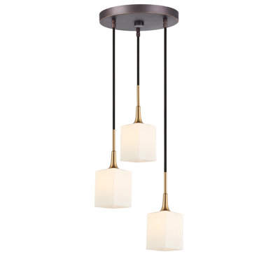 Luminaire suspendu grappe à 3 lumières Shults
