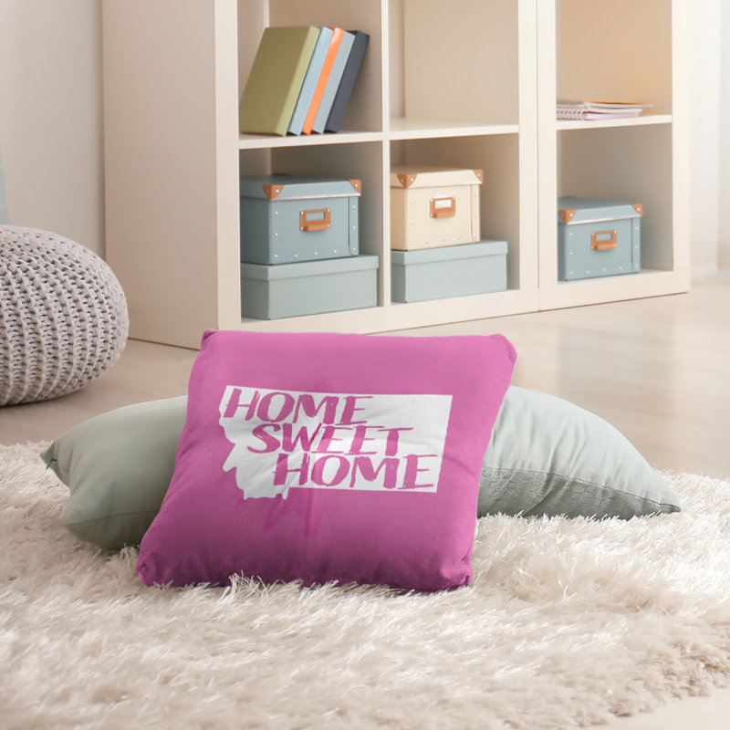 Coussin de sol touffeté home, 26 po x 26 po, Rose, Montana