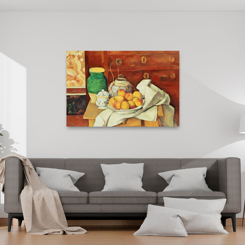 Nature morte à la commode, 1883-1887, estampe d'art mural abstraite contemporaine, H 40 po x l 60 po