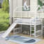 Lit mezzanine simple en bois avec glissade-223205118