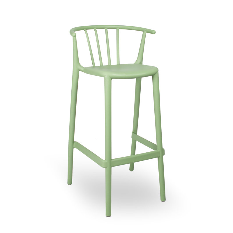 Tabouret de bar 25,79 po Woody, 4, Eau verte, 29.72"