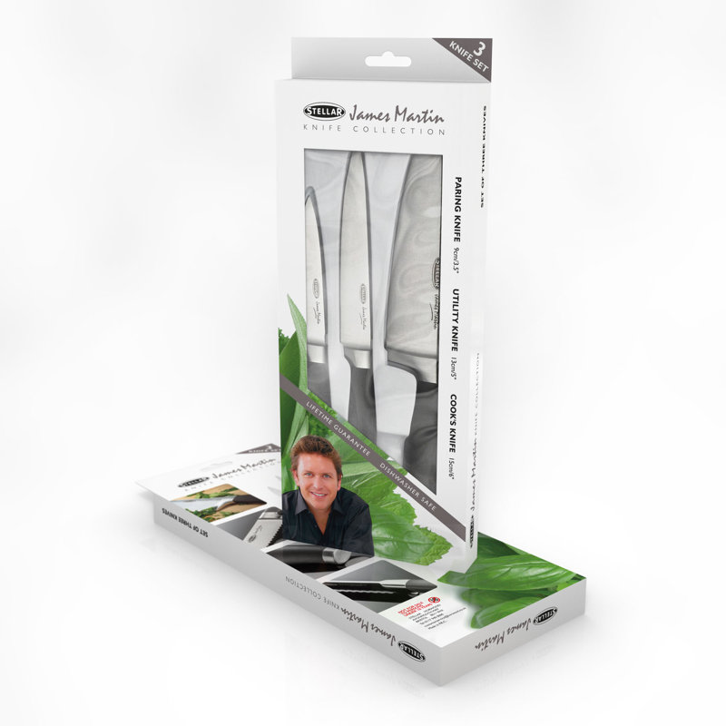 Stellar James Martin 3 Piece Stainless Steel Assorted Knife Set