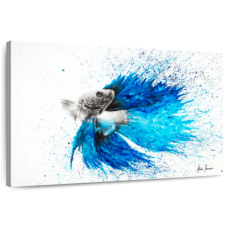 Brampt Phthalo Fish Tail, 26" H x 39" W